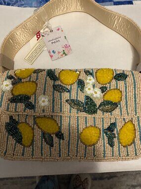 Beaded Bag in Lemon Pattern